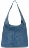 GEANȚĂ DIN PIELE shopper bag Vera Pelle denim A1
